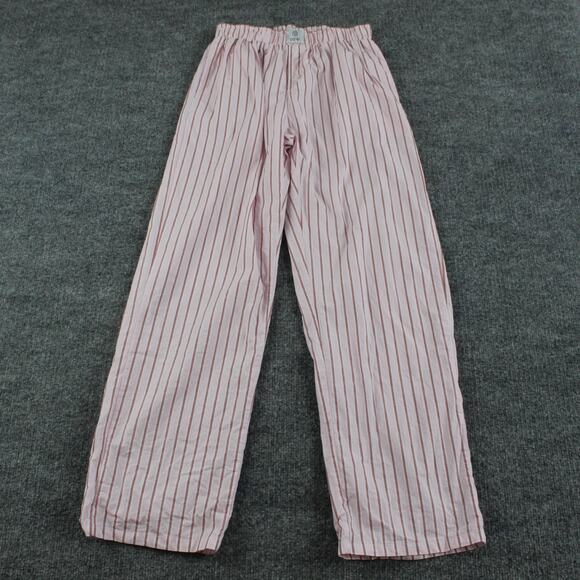 Parke Pants Women Extra Small Boxer Wide Leg Stripe Pink Pajama Minimalist Comfy - Picture 2 of 14